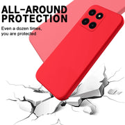For Honor X6a Pure Color Liquid Silicone Shockproof Phone Case(Red)