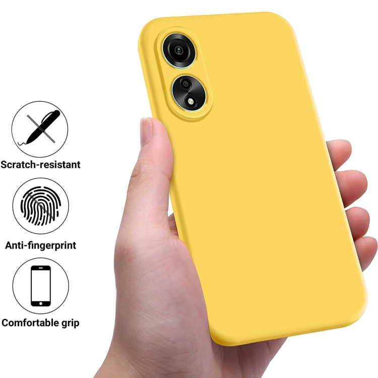 For Honor X5 Plus Solid Color Liquid Silicone Dropproof Full Coverage Phone Case(Yellow)