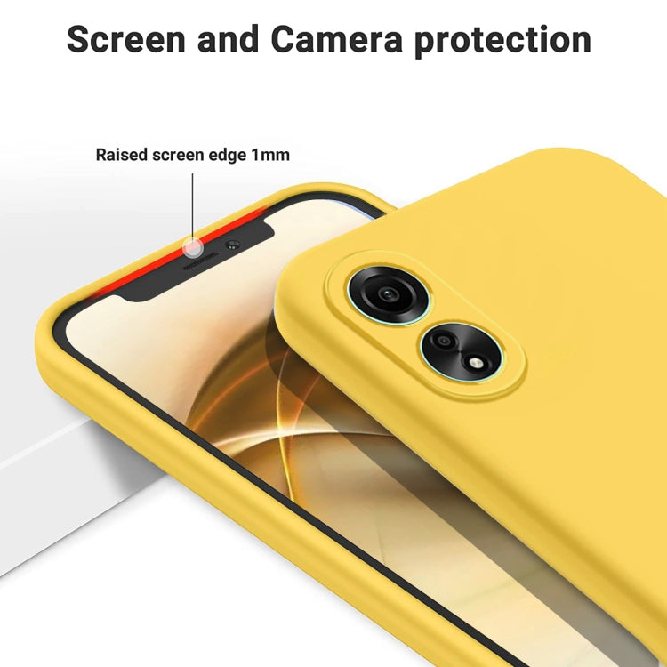 For Honor X5 Plus Solid Color Liquid Silicone Dropproof Full Coverage Phone Case(Yellow)