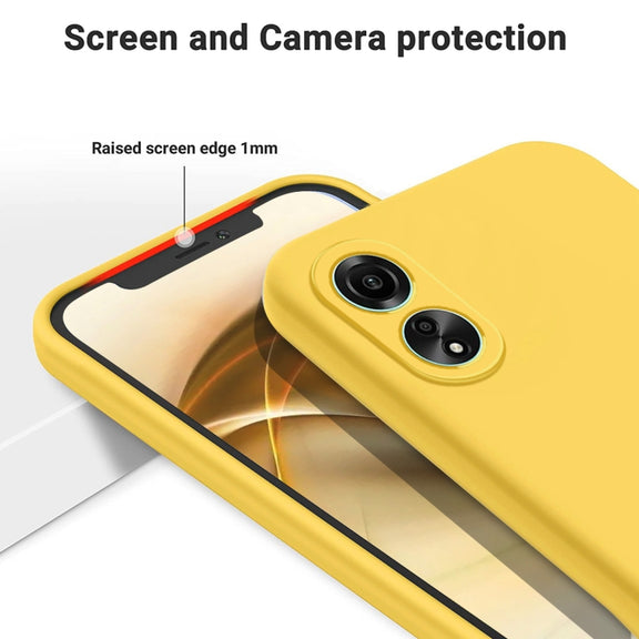For Honor X5 Plus Solid Color Liquid Silicone Dropproof Full Coverage Phone Case(Yellow)