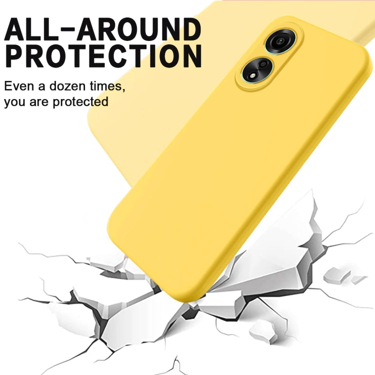 For Honor X5 Plus Solid Color Liquid Silicone Dropproof Full Coverage Phone Case(Yellow)