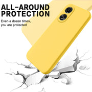 For Honor X5 Plus Solid Color Liquid Silicone Dropproof Full Coverage Phone Case(Yellow)