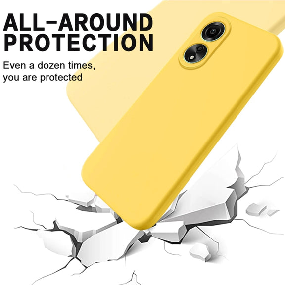 For Honor X5 Plus Solid Color Liquid Silicone Dropproof Full Coverage Phone Case(Yellow)