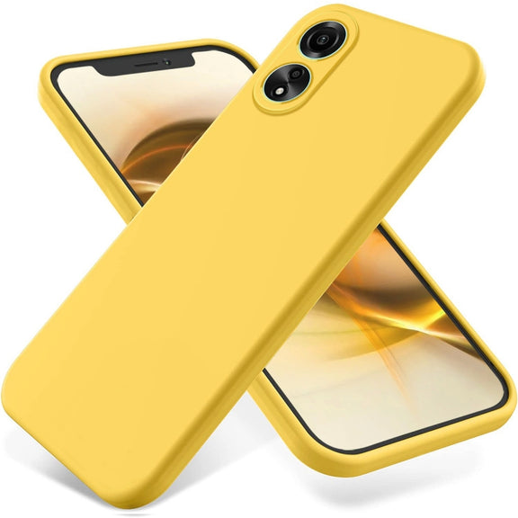 For Honor X5 Plus Solid Color Liquid Silicone Dropproof Full Coverage Phone Case(Yellow)