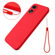 For Honor X5 Plus Solid Color Liquid Silicone Dropproof Full Coverage Phone Case(Red)