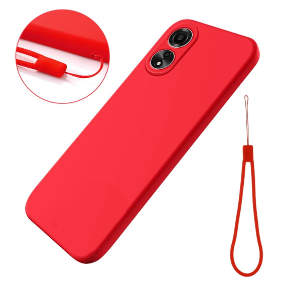 For Honor X5 Plus Solid Color Liquid Silicone Dropproof Full Coverage Phone Case(Red)
