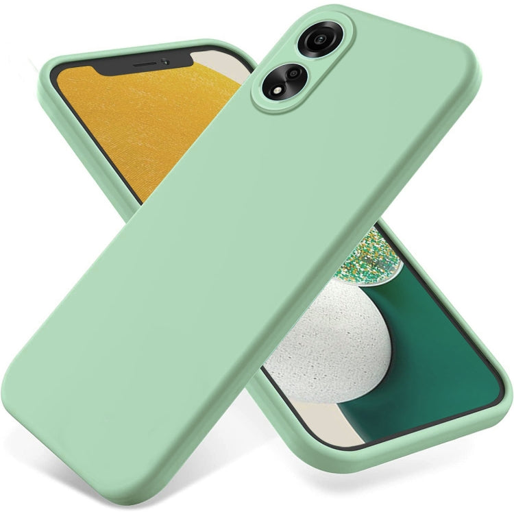 For Honor X5 Plus Solid Color Liquid Silicone Dropproof Full Coverage Phone Case(Green)