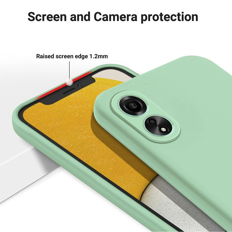For Honor X5 Plus Solid Color Liquid Silicone Dropproof Full Coverage Phone Case(Green)