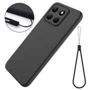 For Honor X8b Solid Color Liquid Silicone Dropproof Full Coverage Phone Case(Black)