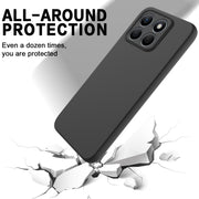 For Honor X8b Solid Color Liquid Silicone Dropproof Full Coverage Phone Case(Black)