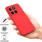 For Honor X8b Pure Color Liquid Silicone Shockproof Phone Case(Red)