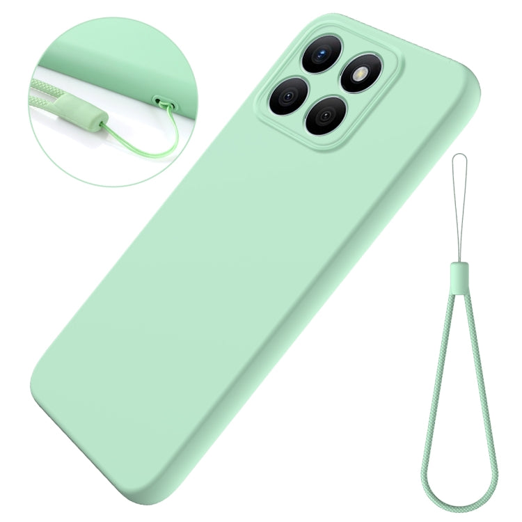 For Honor X8b Solid Color Liquid Silicone Dropproof Full Coverage Phone Case(Green)