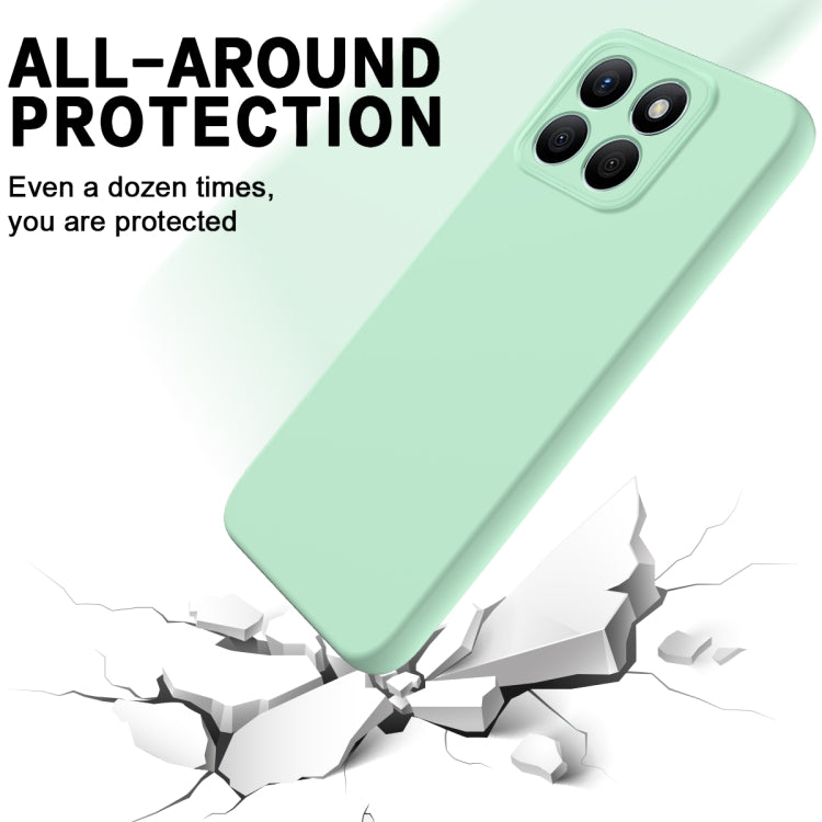 For Honor X8b Solid Color Liquid Silicone Dropproof Full Coverage Phone Case(Green)