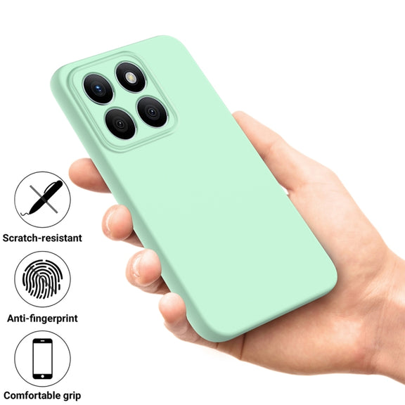 For Honor X8b Solid Color Liquid Silicone Dropproof Full Coverage Phone Case(Green)