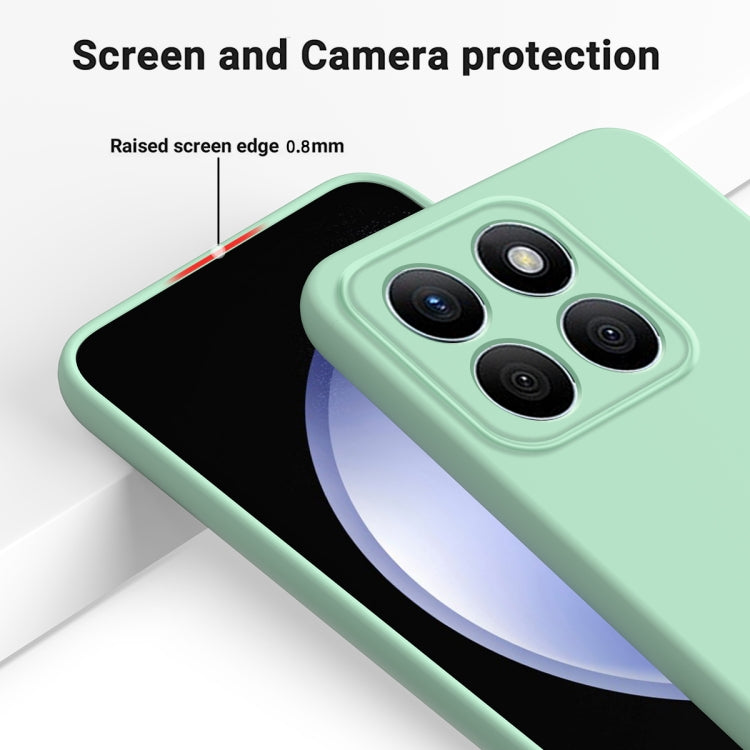 For Honor X8b Solid Color Liquid Silicone Dropproof Full Coverage Phone Case(Green)