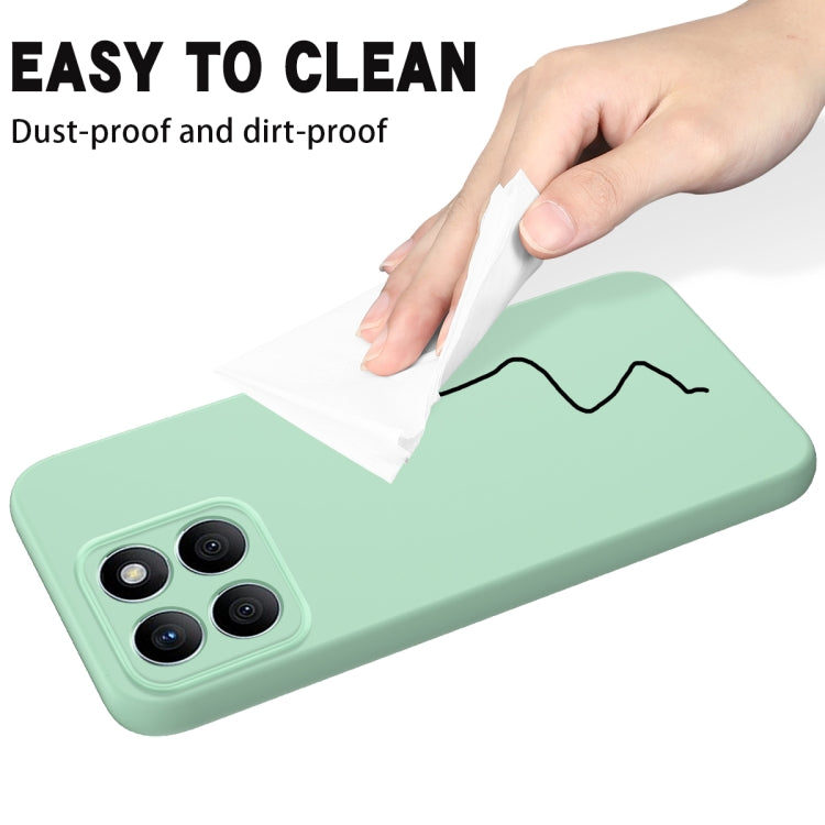 For Honor X8b Solid Color Liquid Silicone Dropproof Full Coverage Phone Case(Green)