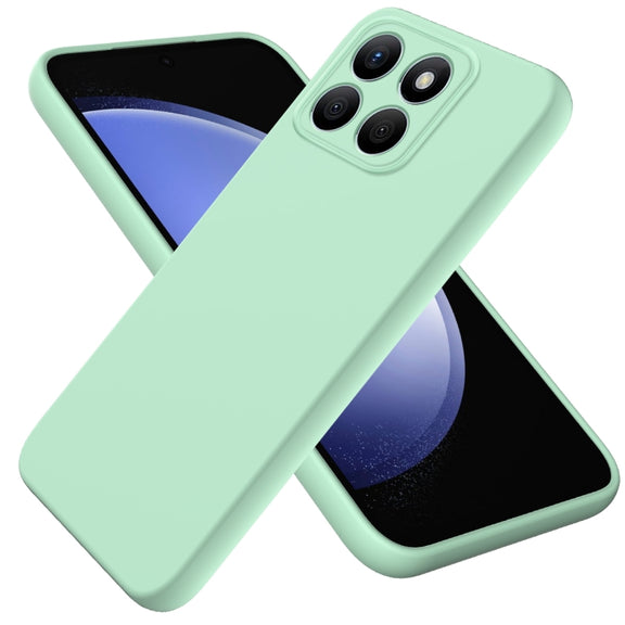 For Honor X8b Solid Color Liquid Silicone Dropproof Full Coverage Phone Case(Green)