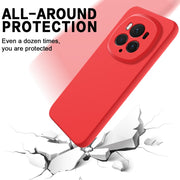 For Honor Magic6 Pro Solid Color Liquid Silicone Dropproof Full Coverage Phone Case(Red)