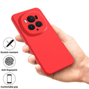 For Honor Magic6 Pro Solid Color Liquid Silicone Dropproof Full Coverage Phone Case(Red)