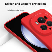For Honor Magic6 Pro Solid Color Liquid Silicone Dropproof Full Coverage Phone Case(Red)