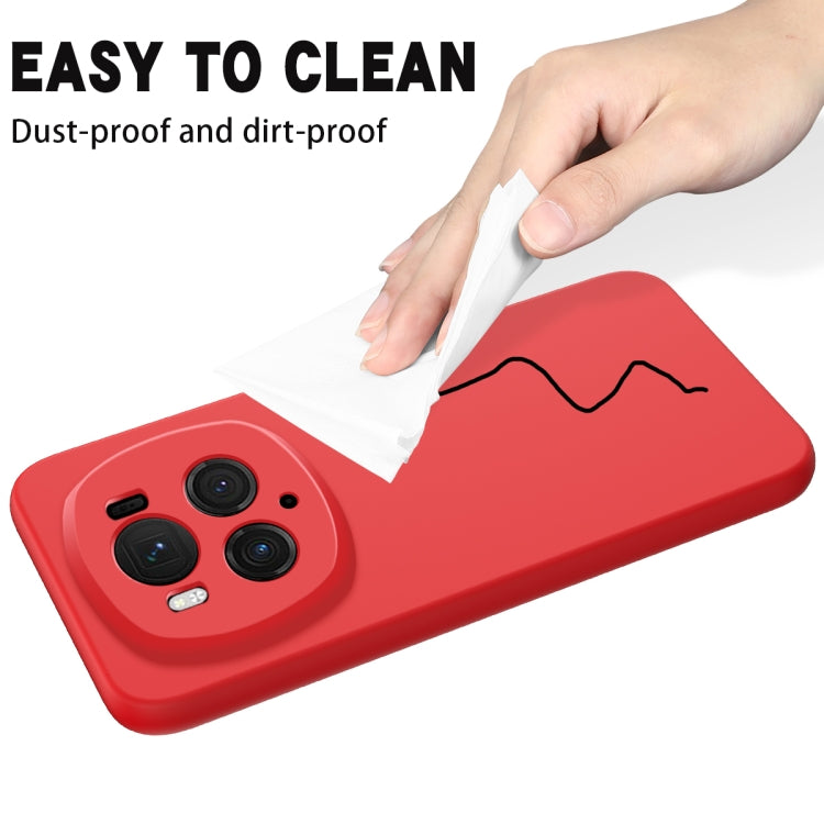 For Honor Magic6 Pro Solid Color Liquid Silicone Dropproof Full Coverage Phone Case(Red)