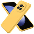 For Honor Magic6 Pure Color Liquid Silicone Shockproof Phone Case(Yellow) - Honor Cases by PMC TechLife | Online Shopping South Africa | PMC TechLife | Buy Now Pay Later Mobicred