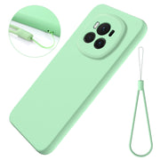 For Honor Magic6 Solid Color Liquid Silicone Dropproof Full Coverage Phone Case(Green)