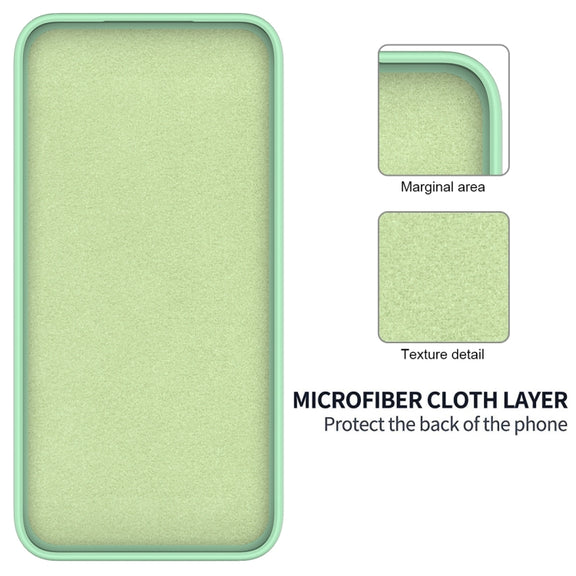 For Honor Magic6 Solid Color Liquid Silicone Dropproof Full Coverage Phone Case(Green)