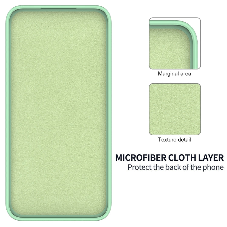 For Honor Magic6 Solid Color Liquid Silicone Dropproof Full Coverage Phone Case(Green)