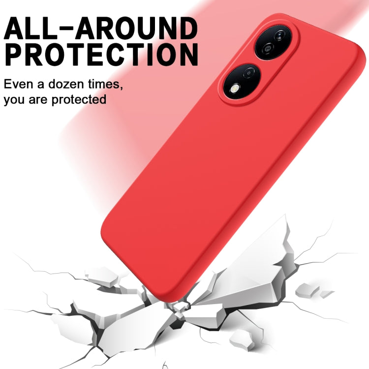 For Honor 90 Smart Solid Color Liquid Silicone Dropproof Full Coverage Phone Case(Red)