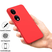 For Honor 90 Smart Solid Color Liquid Silicone Dropproof Full Coverage Phone Case(Red)