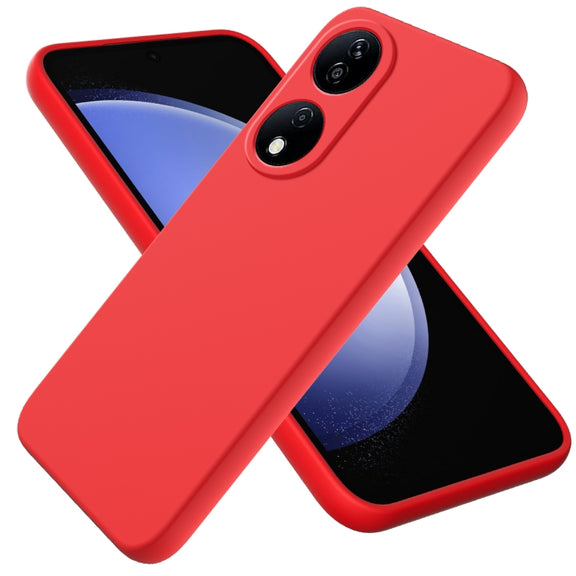For Honor 90 Smart Solid Color Liquid Silicone Dropproof Full Coverage Phone Case(Red)