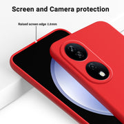 For Honor 90 Smart Solid Color Liquid Silicone Dropproof Full Coverage Phone Case(Red)