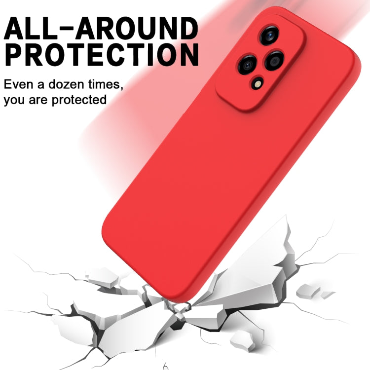 For Honor 200 Lite Global Solid Color Liquid Silicone Dropproof Full Coverage Phone Case(Red)