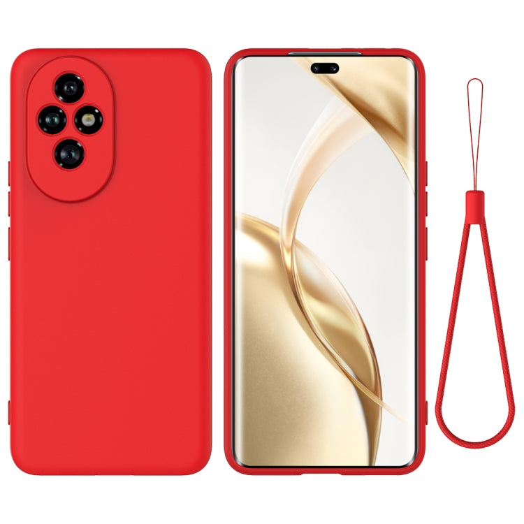 For Honor 200 Solid Color Liquid Silicone Dropproof Full Coverage Phone Case(Red)