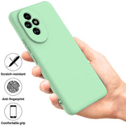 For Honor 200 Solid Color Liquid Silicone Dropproof Full Coverage Phone Case(Green)