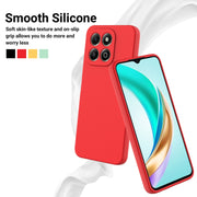 For Honor X6b 4G Solid Color Liquid Silicone Dropproof Full Coverage Phone Case(Red)