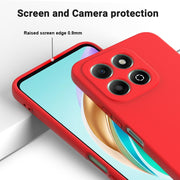 For Honor X6b 4G Solid Color Liquid Silicone Dropproof Full Coverage Phone Case(Red)