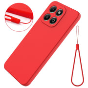 For Honor X6b 4G Solid Color Liquid Silicone Dropproof Full Coverage Phone Case(Red)