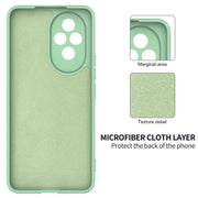 For Honor 200 Pro Solid Color Liquid Silicone Dropproof Full Coverage Phone Case(Green)