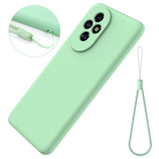 For Honor 200 Pro Solid Color Liquid Silicone Dropproof Full Coverage Phone Case(Green)