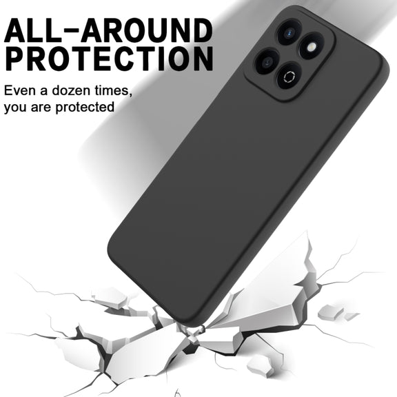 For Honor 200 Smart Solid Color Liquid Silicone Dropproof Full Coverage Phone Case(Black)