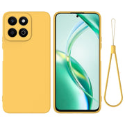 For Honor 200 Smart Solid Color Liquid Silicone Dropproof Full Coverage Phone Case(Yellow)