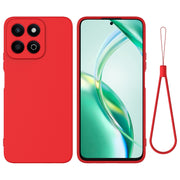 For Honor 200 Smart Solid Color Liquid Silicone Dropproof Full Coverage Phone Case(Red)