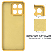For Honor X7c / Play 200 Plus Solid Color Liquid Silicone Dropproof Full Coverage Phone Case(Yellow)