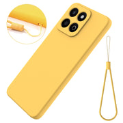 For Honor X7c / Play 200 Plus Solid Color Liquid Silicone Dropproof Full Coverage Phone Case(Yellow)