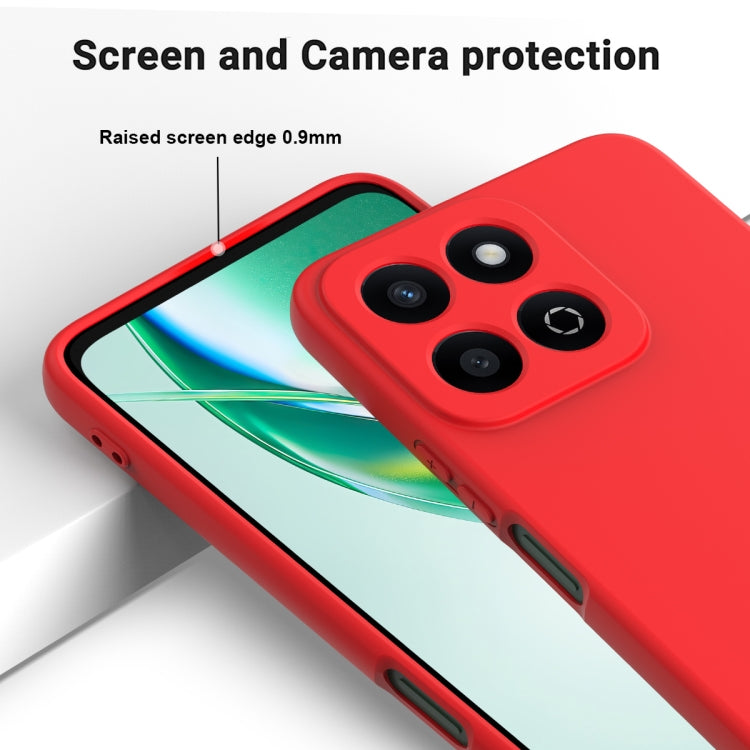 For Honor X7c / Play 200 Plus Solid Color Liquid Silicone Dropproof Full Coverage Phone Case(Red)