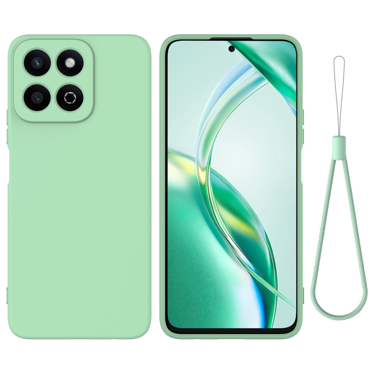For Honor X7c / Play 200 Plus Solid Color Liquid Silicone Dropproof Full Coverage Phone Case(Green)