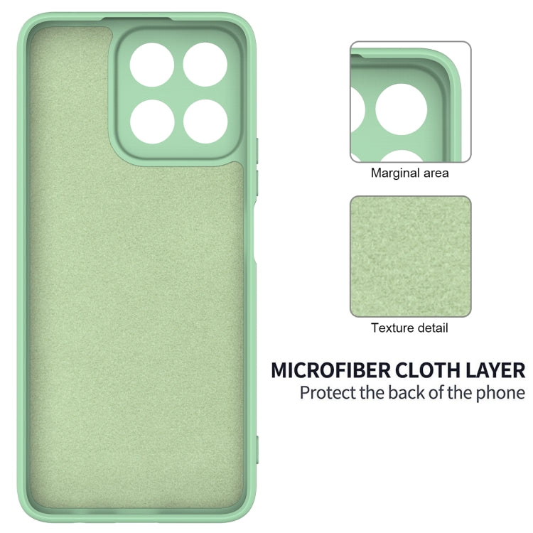 For Honor X7c / Play 200 Plus Solid Color Liquid Silicone Dropproof Full Coverage Phone Case(Green)