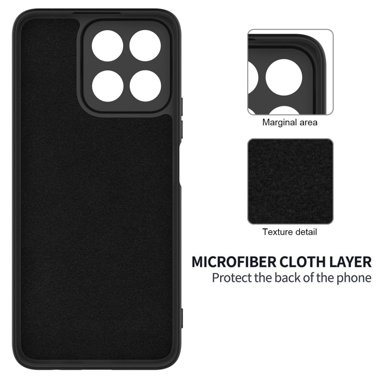 For Honor X5b / X5b Plus Solid Color Liquid Silicone Dropproof Full Coverage Phone Case(Black)